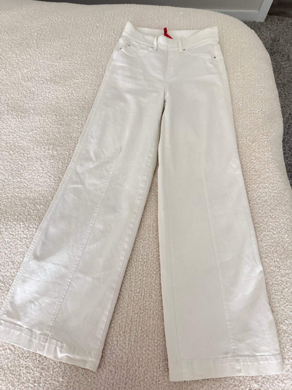 SPANX Off-White Wide Leg Jeans